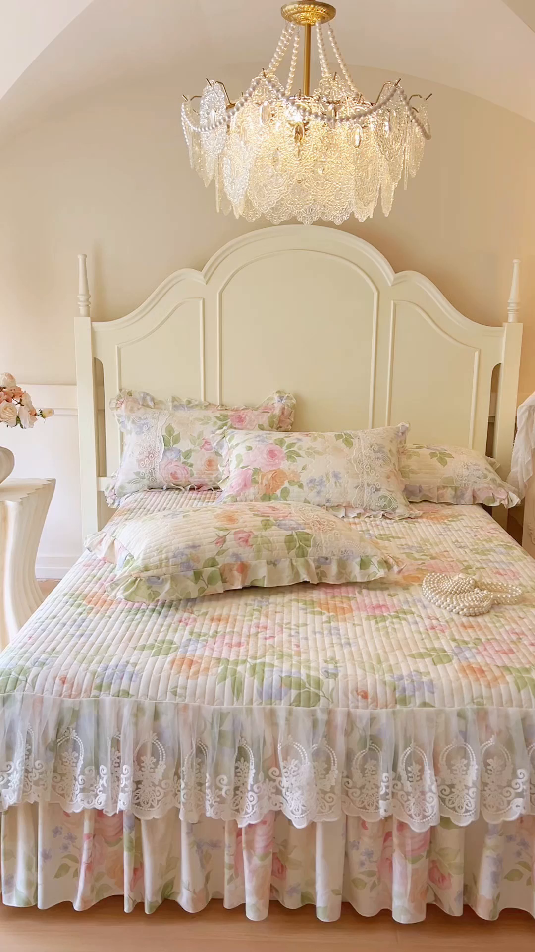 91家纺网 家纺一手货源 找家纺 恋尚2025新款全棉纯棉印花床裙单床裙床裙单品床裙控价135起！四件套控价260元起！ 浅夏花开