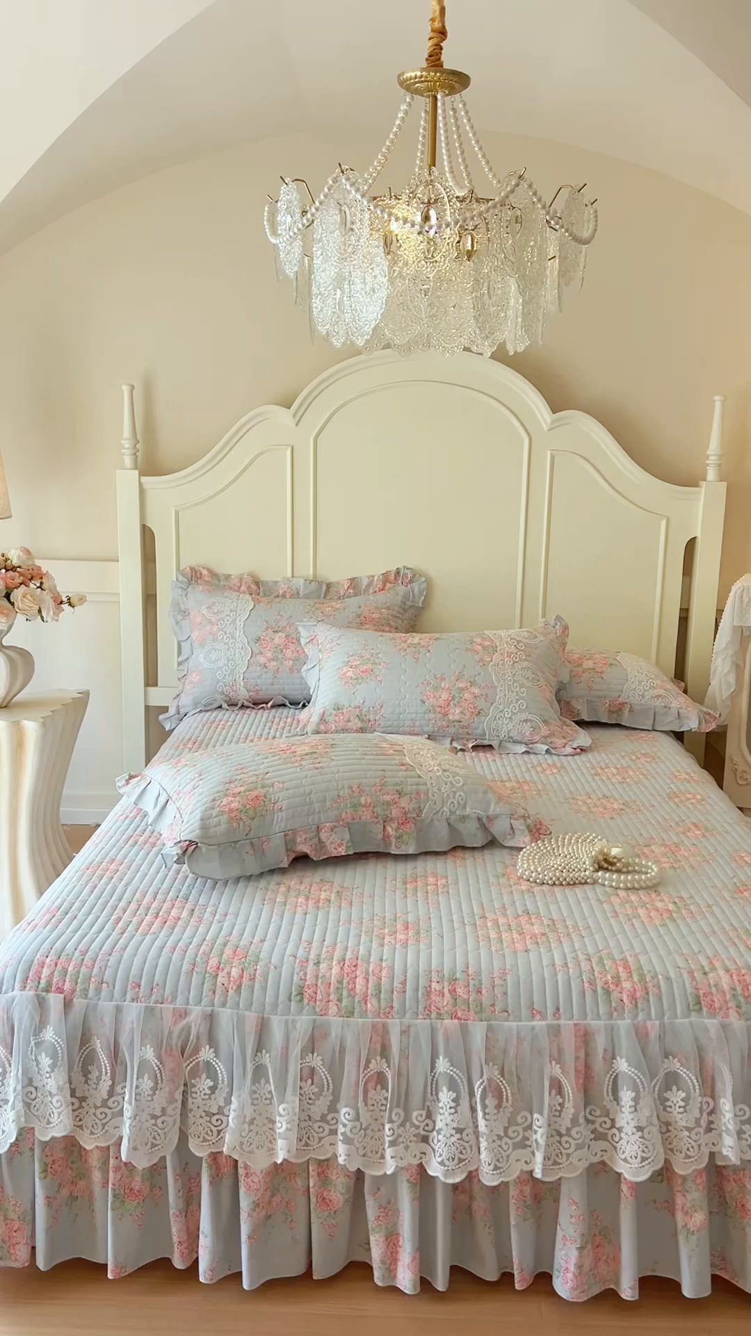 91家纺网 家纺一手货源 找家纺 恋尚2025新款全棉纯棉印花床裙单床裙床裙单品床裙控价135起！四件套控价260元起！ 欧风花影