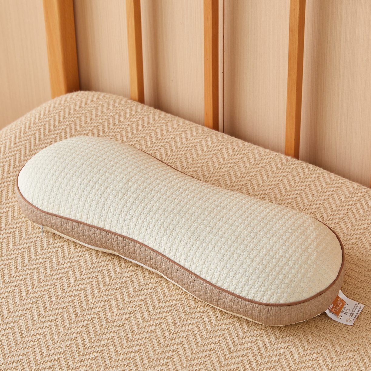 91家纺网 家纺一手货源 找家纺 缦吉 2025款邦邦荞麦枕芯（升级立体） 奶白（52*18cm）