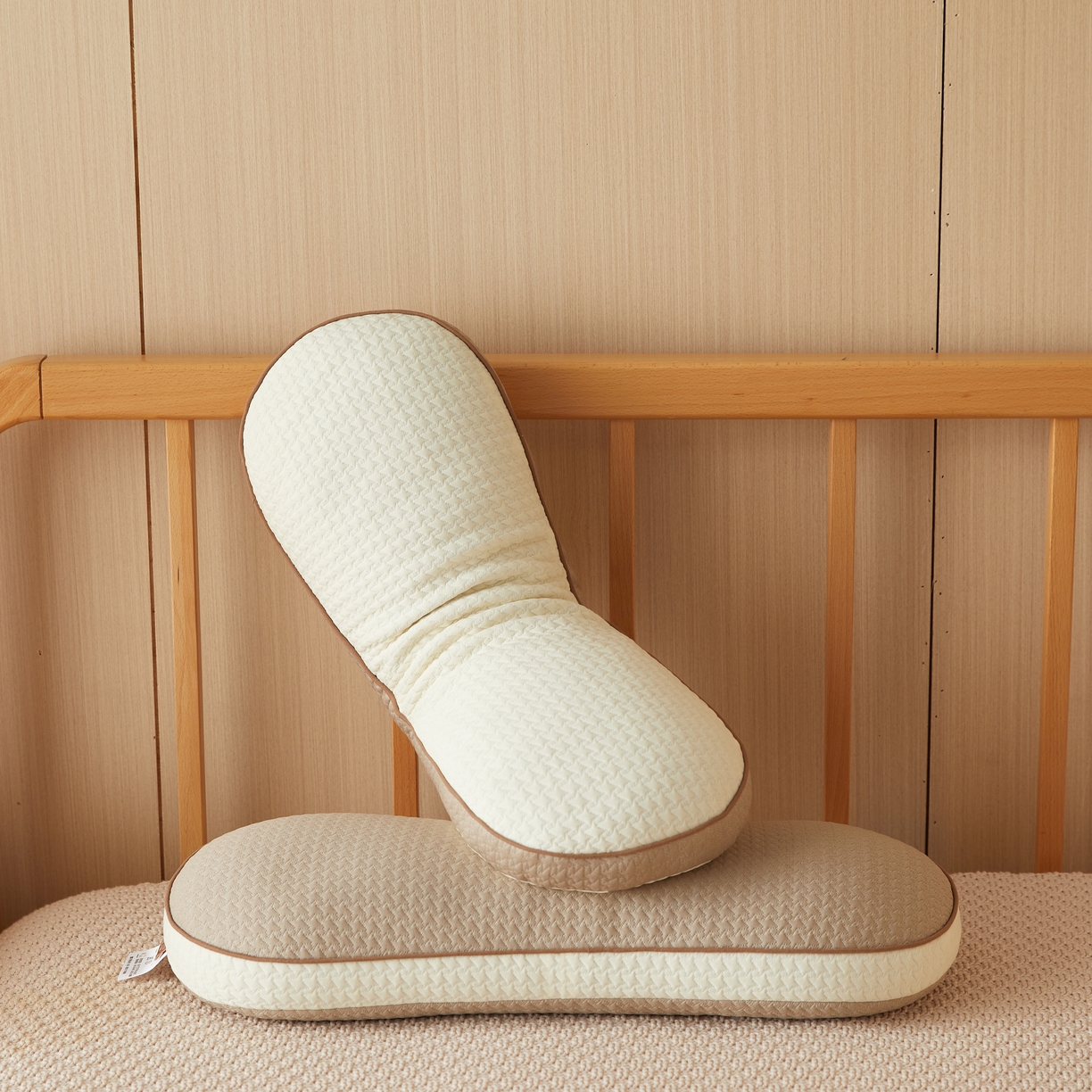 91家纺网 家纺一手货源 找家纺 缦吉 2025款邦邦荞麦枕芯（升级立体） 咖色（52*18cm）