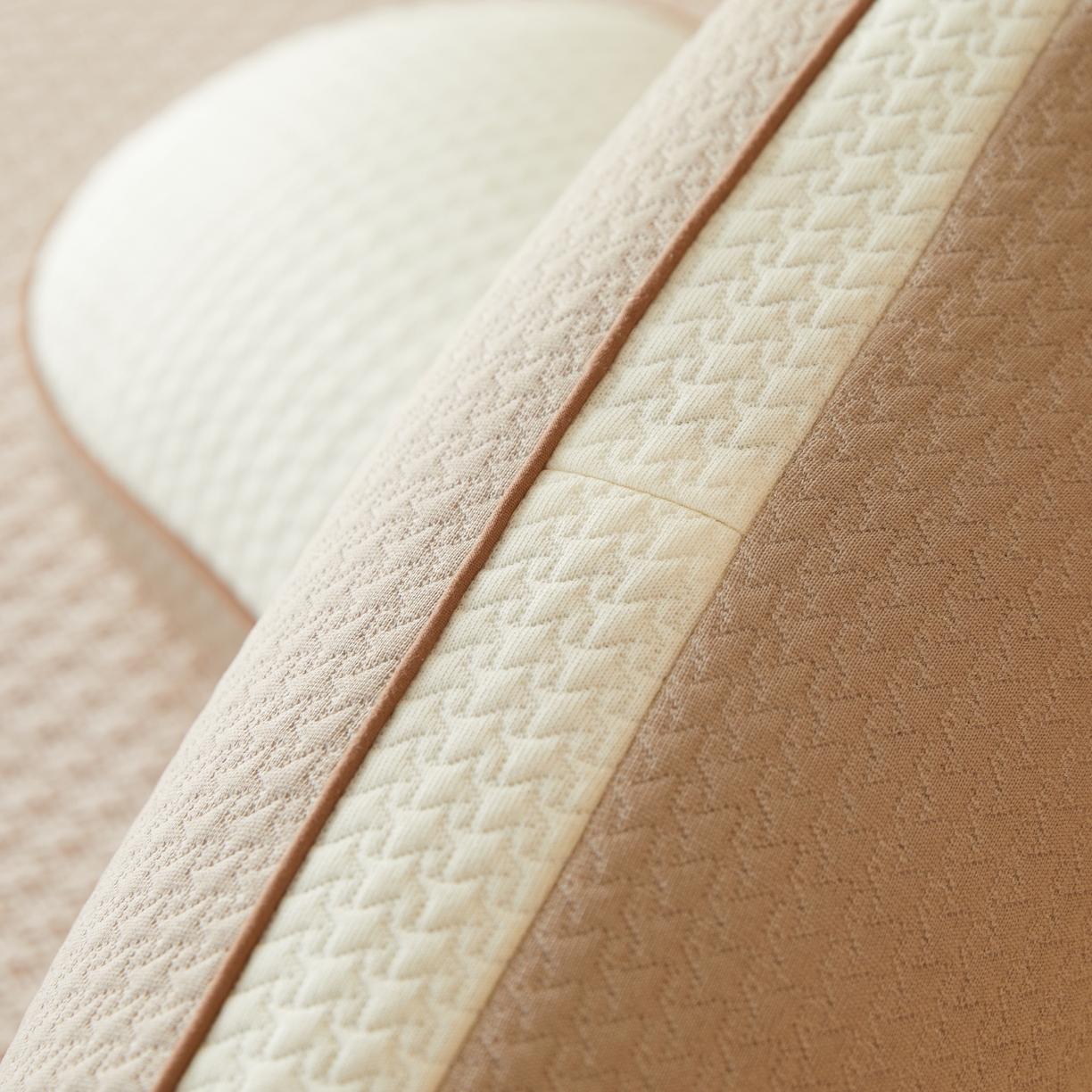 91家纺网 家纺一手货源 找家纺 缦吉 2025款邦邦荞麦枕芯（升级立体） 咖色（52*18cm）