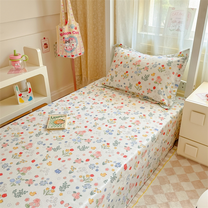 91家纺网 家纺一手货源 找家纺 小叮当家纺仓储工厂店 2025新款舒适亲肤全棉纯棉斜纹印花学生三件套 那年夏天