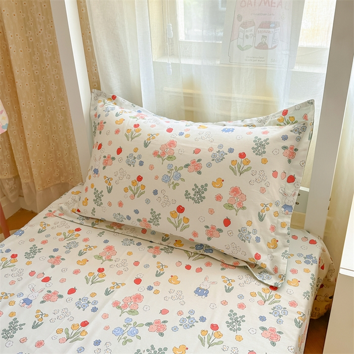 91家纺网 家纺一手货源 找家纺 小叮当家纺仓储工厂店 2025新款舒适亲肤全棉纯棉斜纹印花学生三件套 那年夏天