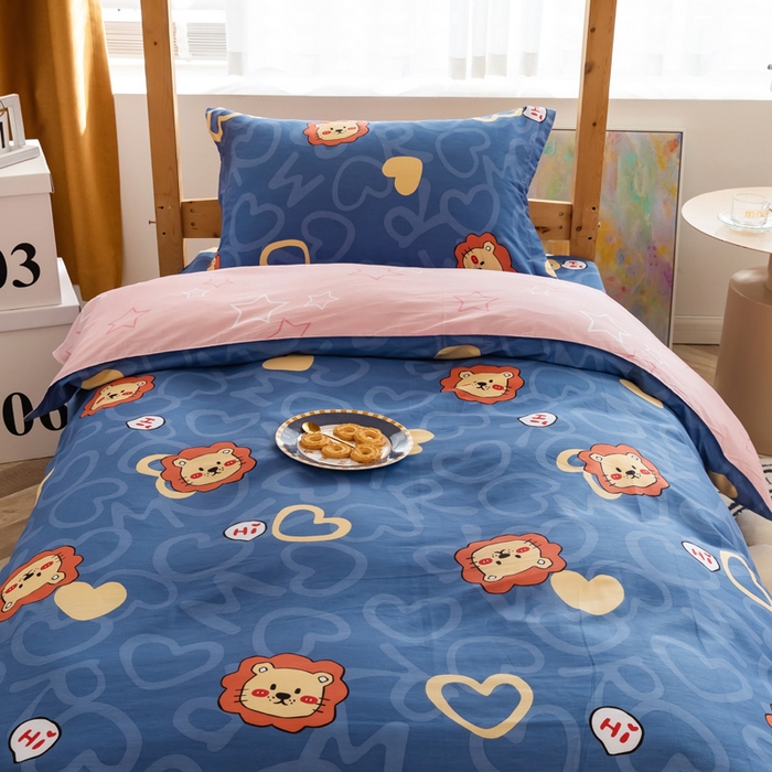 91家纺网 家纺一手货源 找家纺 小叮当家纺仓储工厂店 2025新款舒适亲肤全棉纯棉斜纹印花学生三件套 甜甜的梦