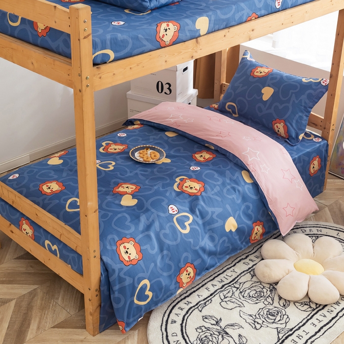 91家纺网 家纺一手货源 找家纺 小叮当家纺仓储工厂店 2025新款舒适亲肤全棉纯棉斜纹印花学生三件套 甜甜的梦