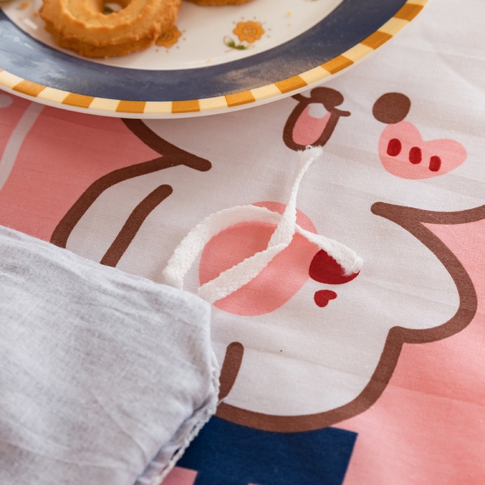 91家纺网 家纺一手货源 找家纺 小叮当家纺仓储工厂店 2025新款舒适亲肤全棉纯棉斜纹印花学生三件套 兔小姐