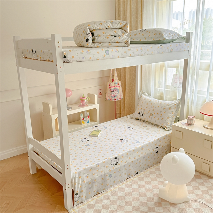 91家纺网 家纺一手货源 找家纺 小叮当家纺仓储工厂店 2025新款舒适亲肤全棉纯棉斜纹印花学生三件套 汪小队