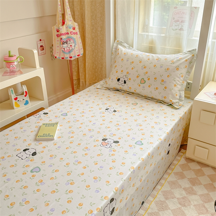 91家纺网 家纺一手货源 找家纺 小叮当家纺仓储工厂店 2025新款舒适亲肤全棉纯棉斜纹印花学生三件套 汪小队