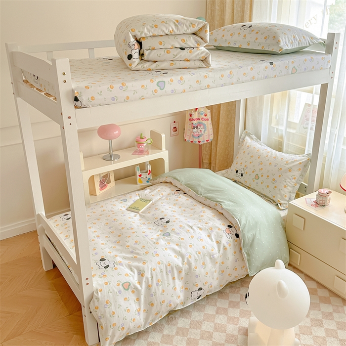 91家纺网 家纺一手货源 找家纺 小叮当家纺仓储工厂店 2025新款舒适亲肤全棉纯棉斜纹印花学生三件套 汪小队