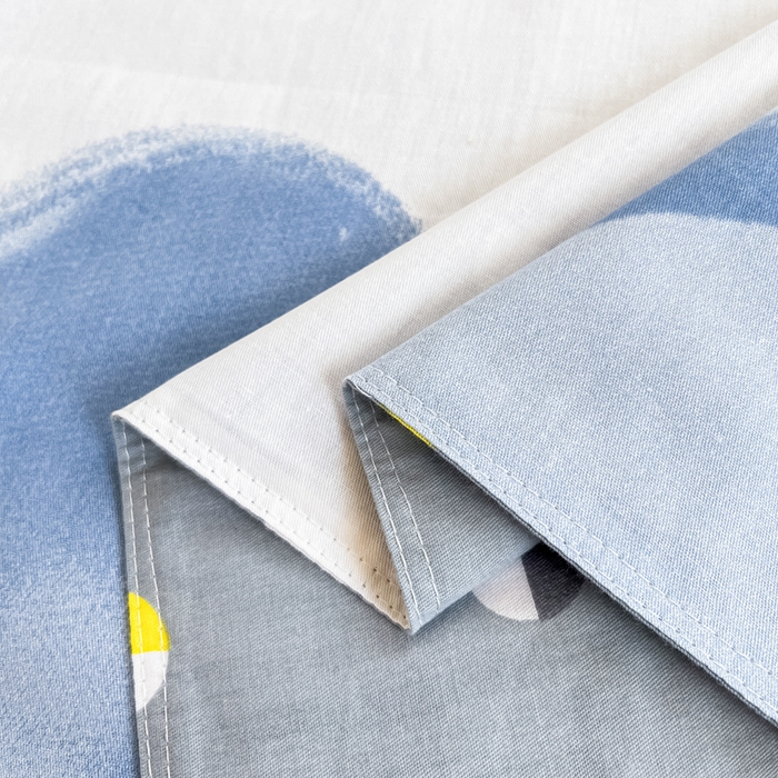 91家纺网 家纺一手货源 找家纺 小叮当家纺仓储工厂店 2025新款舒适亲肤全棉纯棉斜纹印花学生三件套 小萌兔