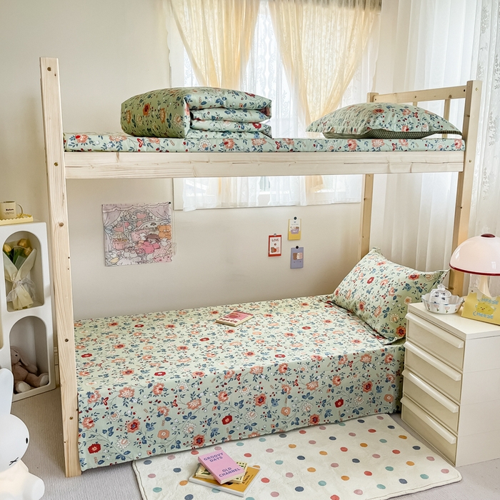 91家纺网 家纺一手货源 找家纺 小叮当家纺仓储工厂店 2025新款舒适亲肤全棉纯棉斜纹印花学生三件套 馨香