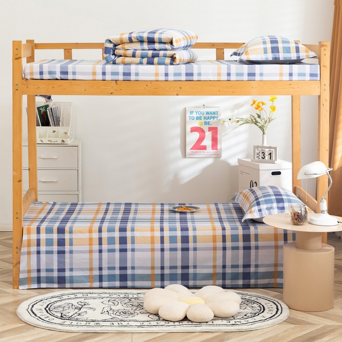 91家纺网 家纺一手货源 找家纺 小叮当家纺仓储工厂店 2025新款舒适亲肤全棉纯棉斜纹印花学生三件套 学少年