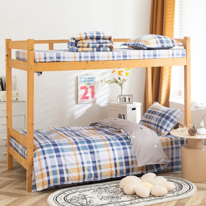 91家纺网 家纺一手货源 找家纺 小叮当家纺仓储工厂店 2025新款舒适亲肤全棉纯棉斜纹印花学生三件套 学少年