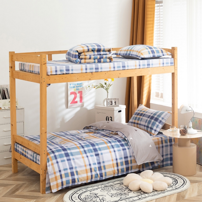 91家纺网 家纺一手货源 找家纺 小叮当家纺仓储工厂店 2025新款舒适亲肤全棉纯棉斜纹印花学生三件套 学少年