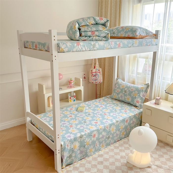 91家纺网 家纺一手货源 找家纺 小叮当家纺仓储工厂店 2025新款舒适亲肤全棉纯棉斜纹印花学生三件套 阳光如梦