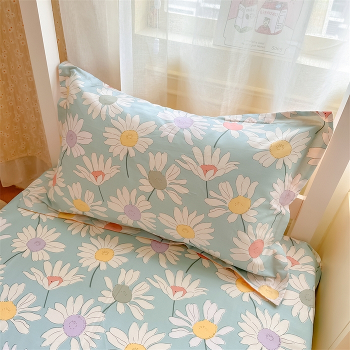 91家纺网 家纺一手货源 找家纺 小叮当家纺仓储工厂店 2025新款舒适亲肤全棉纯棉斜纹印花学生三件套 阳光如梦