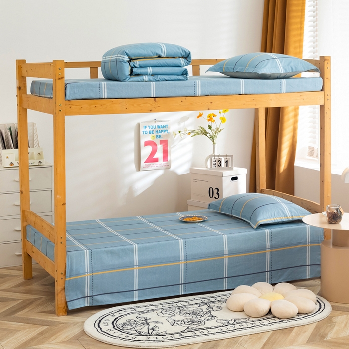 91家纺网 家纺一手货源 找家纺 小叮当家纺仓储工厂店 2025新款舒适亲肤全棉纯棉斜纹印花学生三件套 致青春