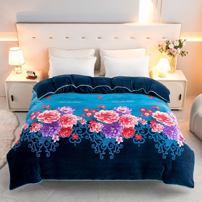 91家纺网 家纺一手货源 找家纺 （总）静缘分 2025新款230克特厚牛奶绒金貂绒床裙款保暖单品被套 