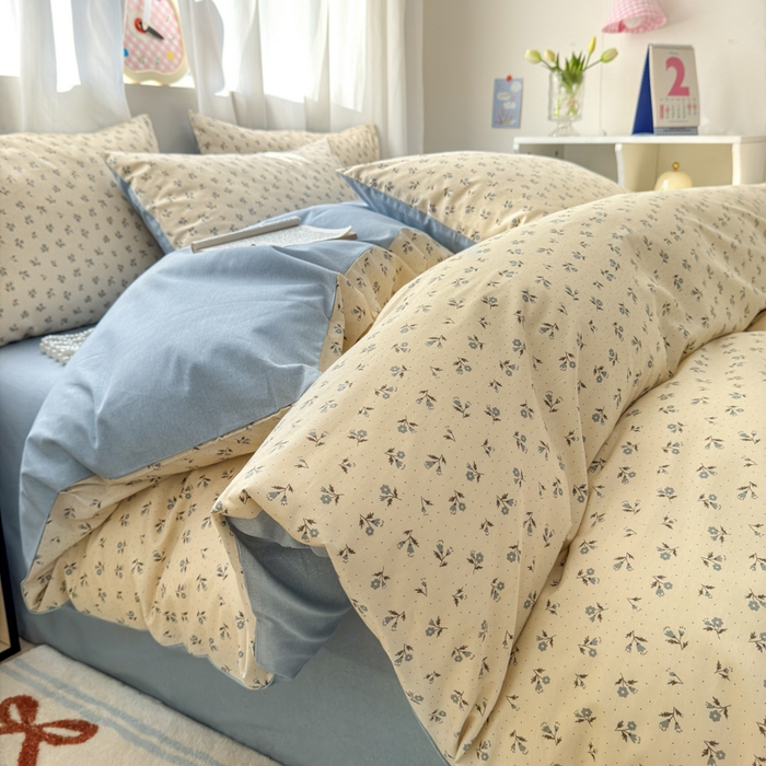 91家纺网 家纺一手货源 找家纺 （总）小叮当家纺仓储工厂店 2025新款13372碎花全棉纯棉四件套