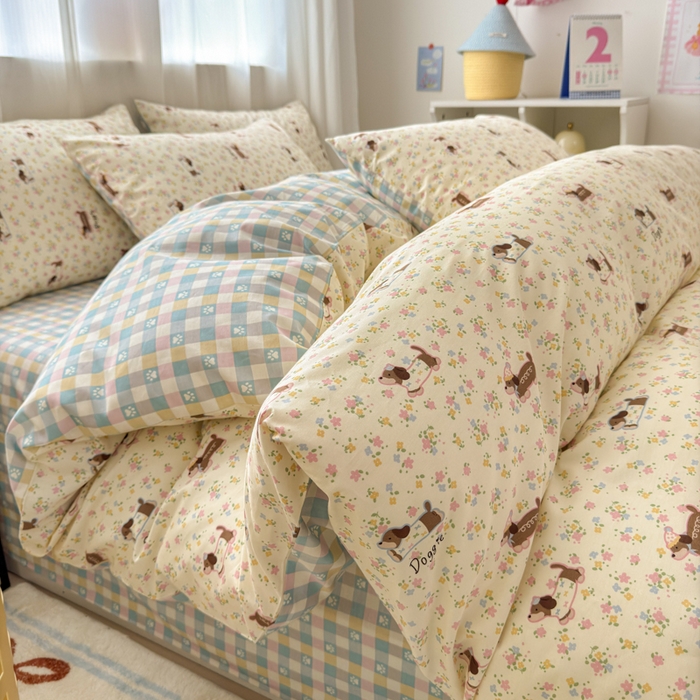 91家纺网 家纺一手货源 找家纺 （总）小叮当家纺仓储工厂店 2025新款13372碎花全棉纯棉四件套