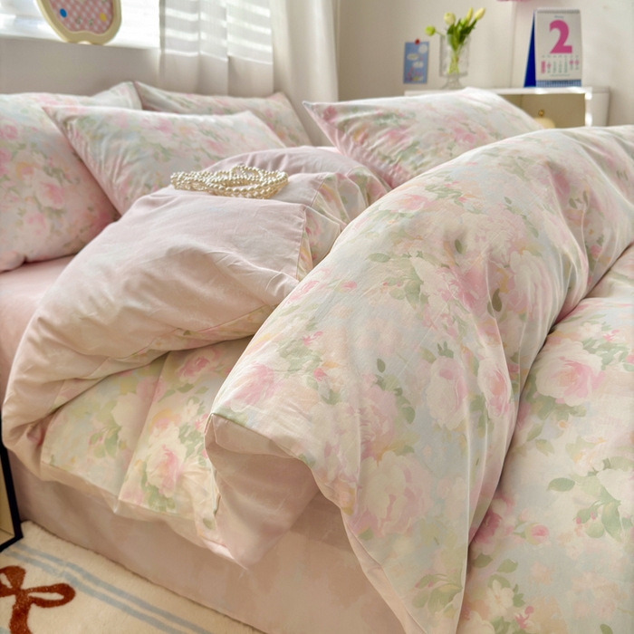 91家纺网 家纺一手货源 找家纺 （总）小叮当家纺仓储工厂店 2025新款13372碎花全棉纯棉四件套