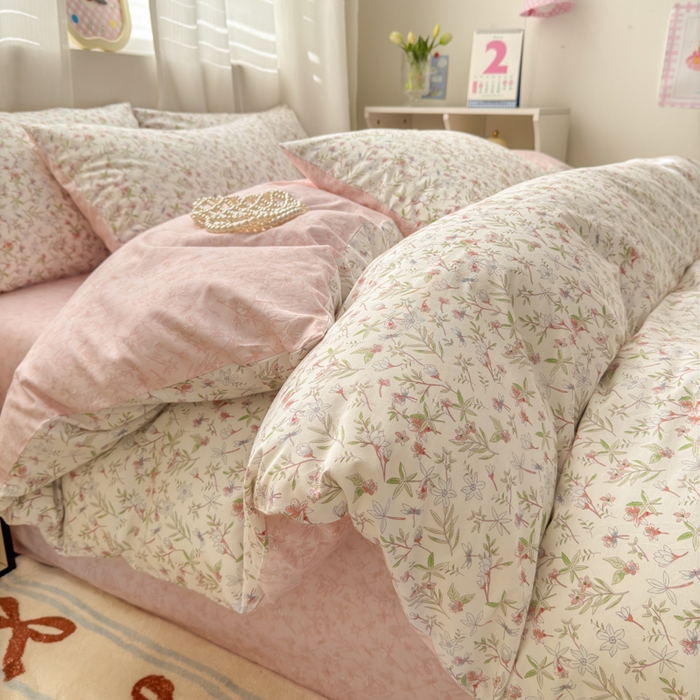 91家纺网 家纺一手货源 找家纺 （总）小叮当家纺仓储工厂店 2025新款13372碎花全棉纯棉四件套