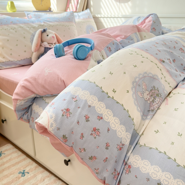 91家纺网 家纺一手货源 找家纺 （总）小叮当家纺仓储工厂店 2025新款13372碎花全棉纯棉四件套