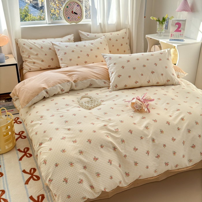 91家纺网 家纺一手货源 找家纺 小叮当家纺仓储工厂店 2025新款13372碎花全棉纯棉四件套 初晴