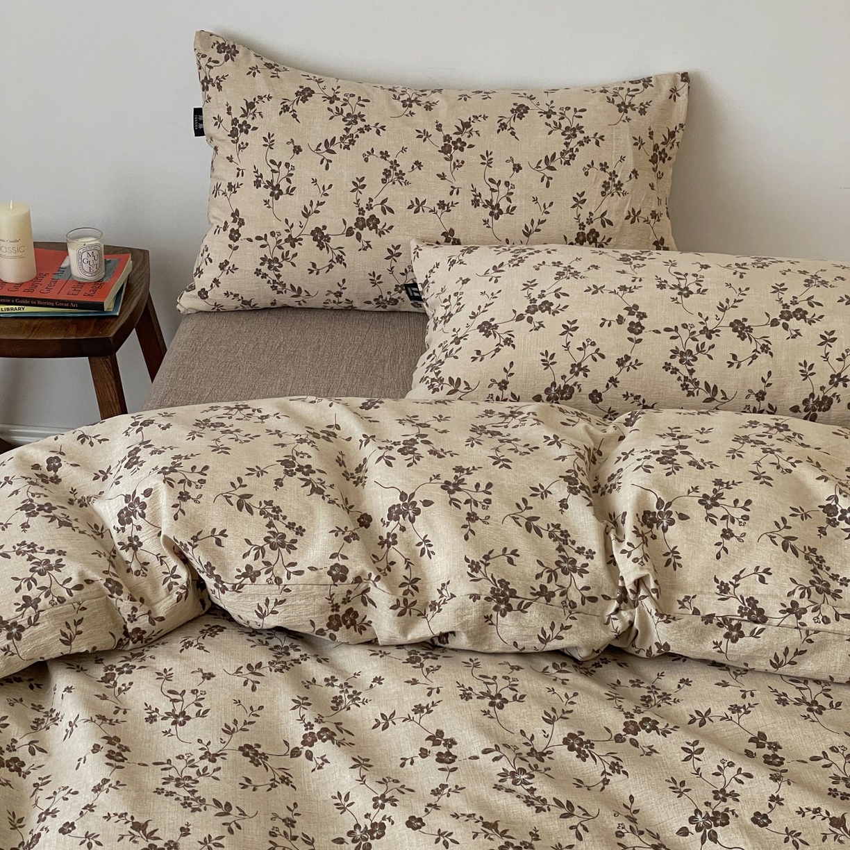 91家纺网 家纺一手货源 找家纺 （总）梦纤绒 2025秋冬新款A类高克重亚麻复古诧季风原麻系列四件套