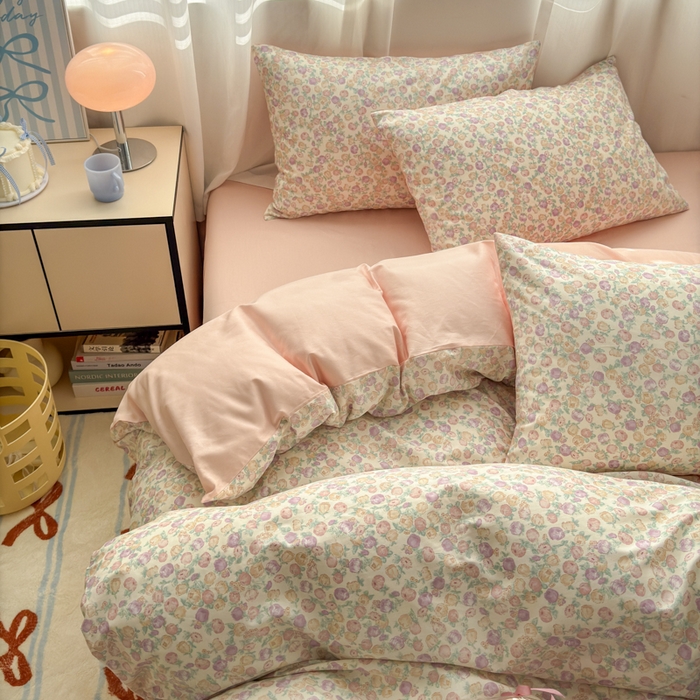 91家纺网 家纺一手货源 找家纺 小叮当家纺仓储工厂店 2025新款13372碎花全棉纯棉四件套 悠然时光