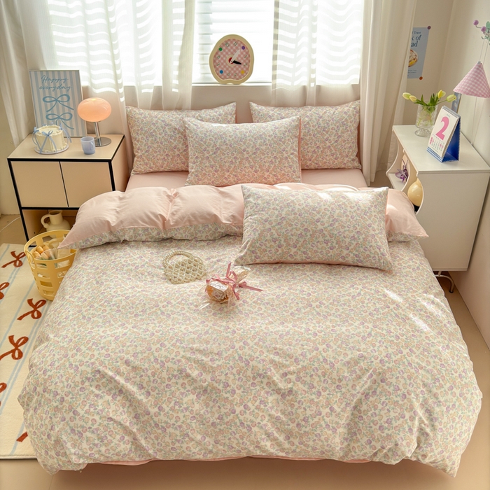 91家纺网 家纺一手货源 找家纺 小叮当家纺仓储工厂店 2025新款13372碎花全棉纯棉四件套 悠然时光