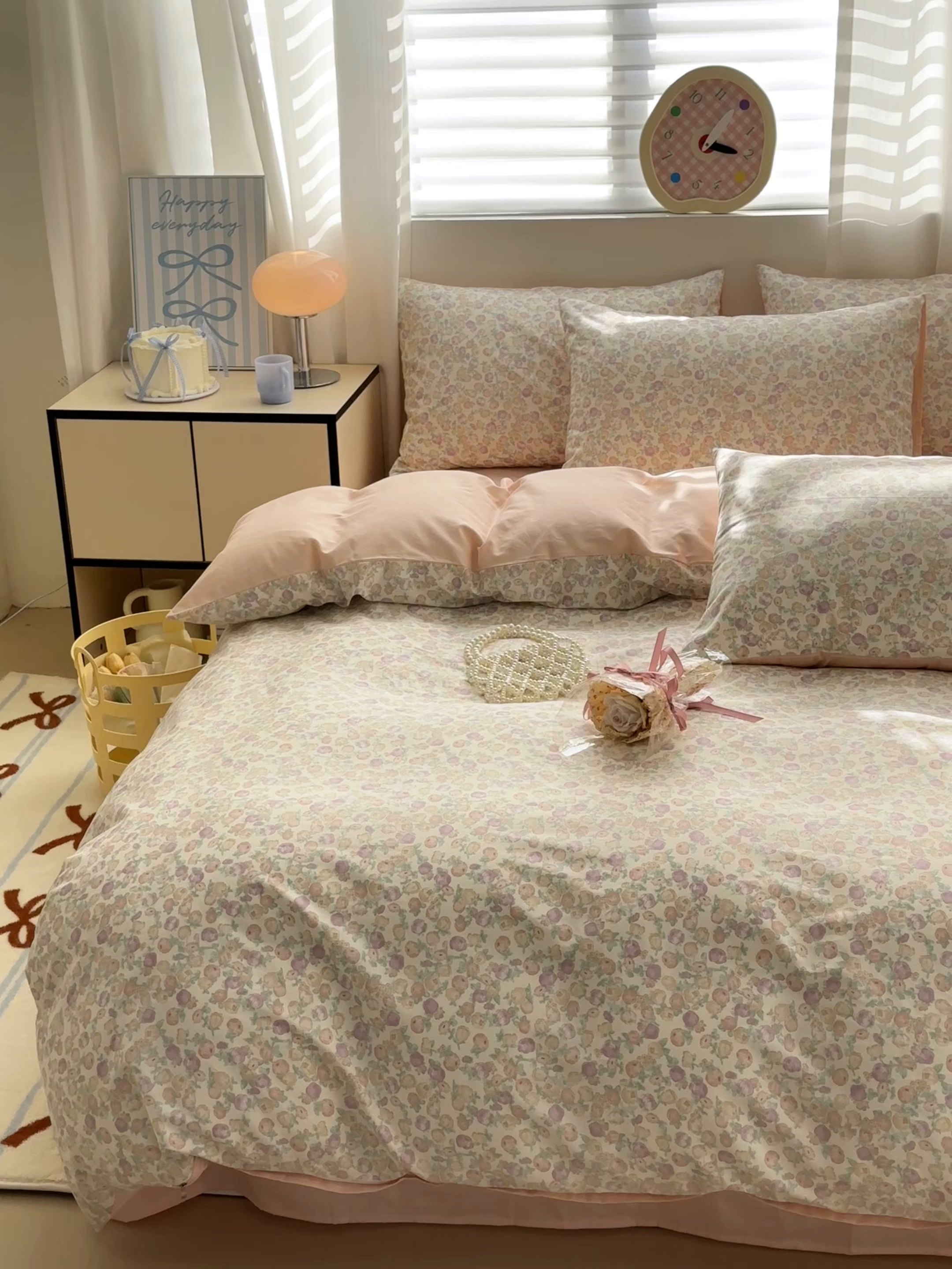 91家纺网 家纺一手货源 找家纺 小叮当家纺仓储工厂店 2025新款13372碎花全棉纯棉四件套 悠然时光