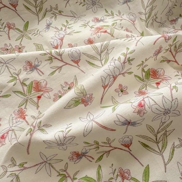 91家纺网 家纺一手货源 找家纺 小叮当家纺仓储工厂店 2025新款13372碎花全棉纯棉四件套 月华