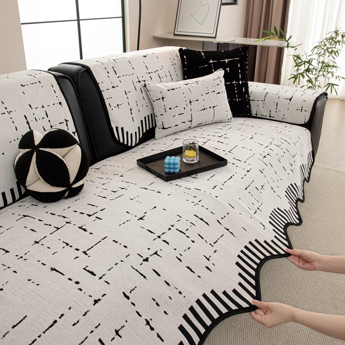 沐沐家纺 2026新款亲肤舒适异形星硕沙发垫 白色