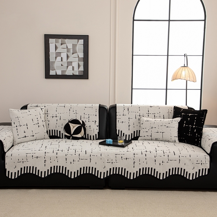 91家纺网 家纺一手货源 找家纺 沐沐家纺 2026新款亲肤舒适异形星硕沙发垫 白色