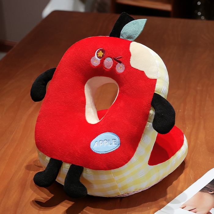 （总）仟亿莱 2025新款亲肤舒适大眼红苹果双面午睡枕枕头枕芯