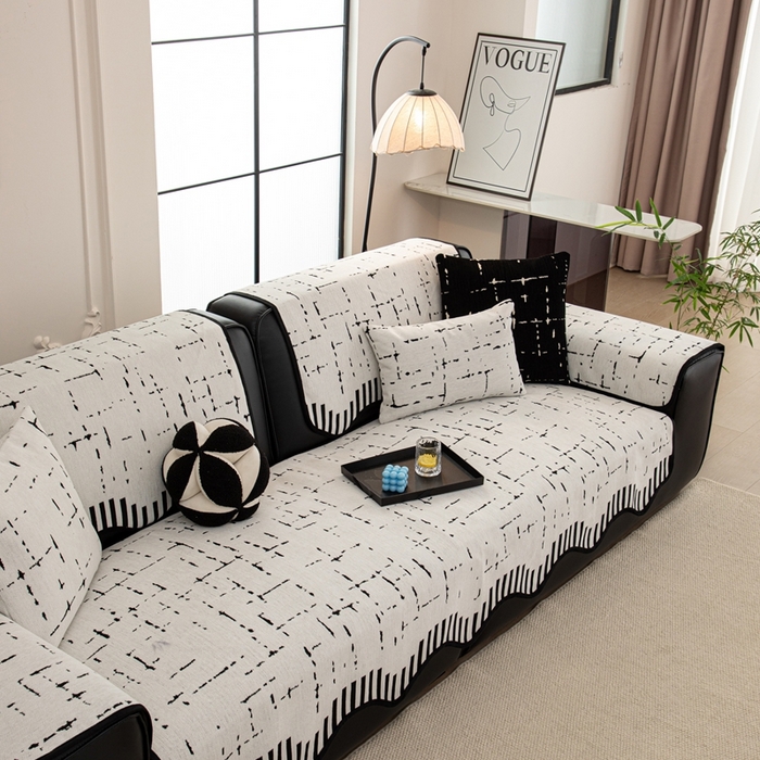 91家纺网 家纺一手货源 找家纺 沐沐家纺 2026新款亲肤舒适异形星硕沙发垫 白色