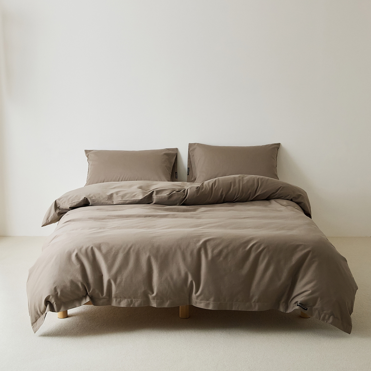 91家纺网 家纺一手货源 找家纺 EH家居 2025新款全棉磨毛纯色单被套-云栖系列 云栖-高级咖