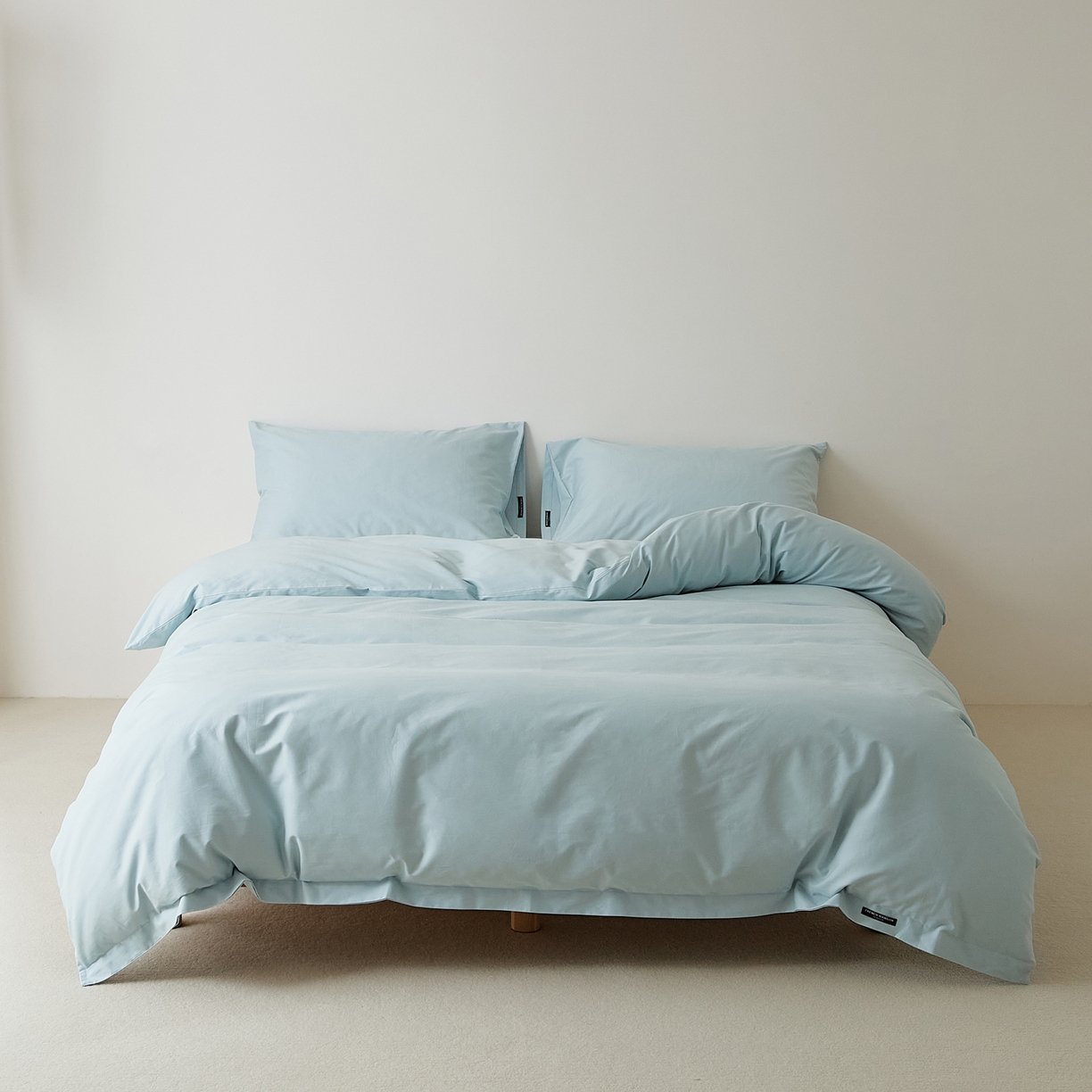91家纺网 家纺一手货源 找家纺 EH家居 2025新款全棉磨毛纯色单被套-云栖系列 云栖-海蓝