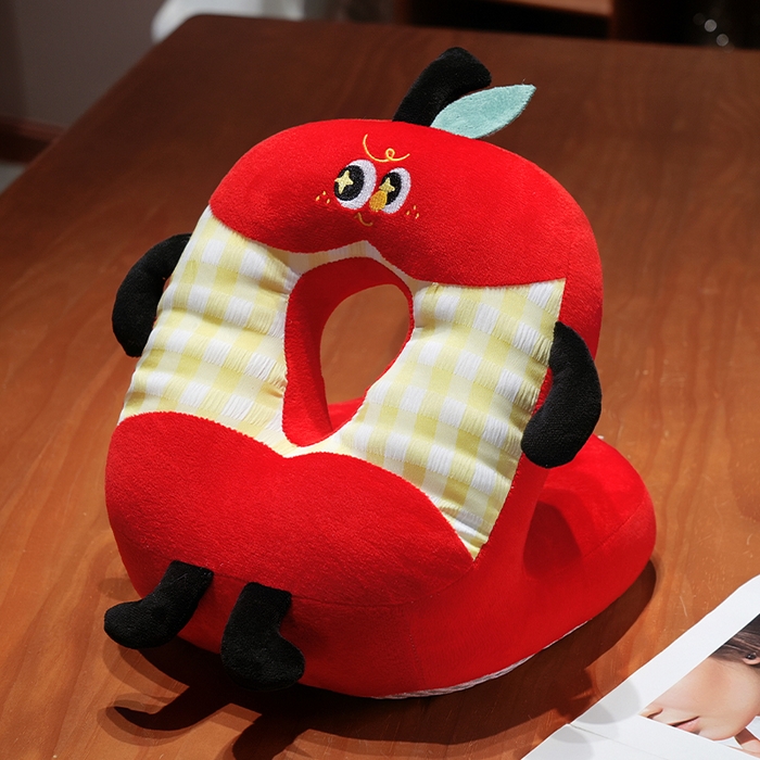 仟亿莱 2025新款亲肤舒适大眼红苹果双面午睡枕枕头枕芯 俏皮双面红苹果