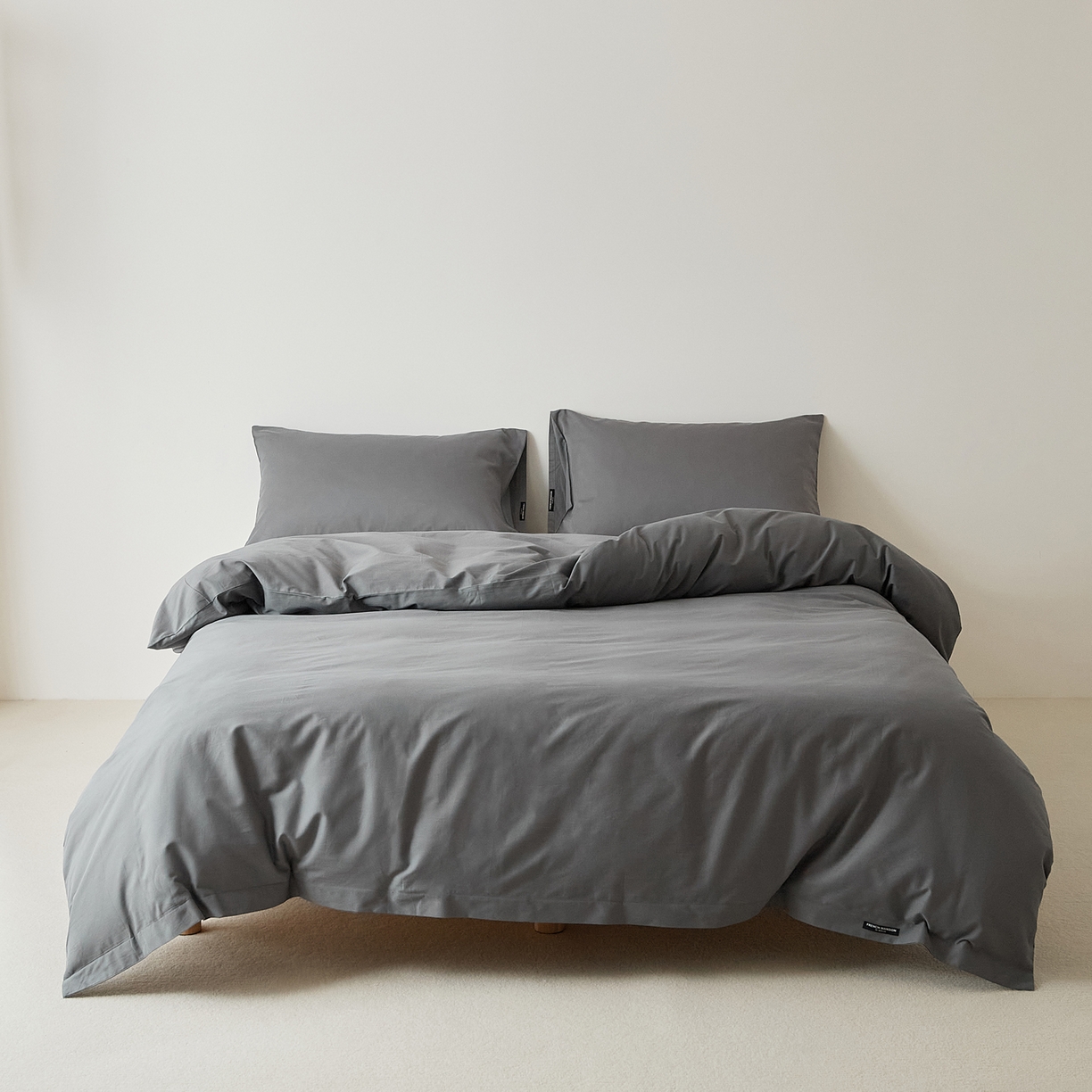 91家纺网 家纺一手货源 找家纺 EH家居 2025新款全棉磨毛纯色单被套-云栖系列 云栖-银河灰