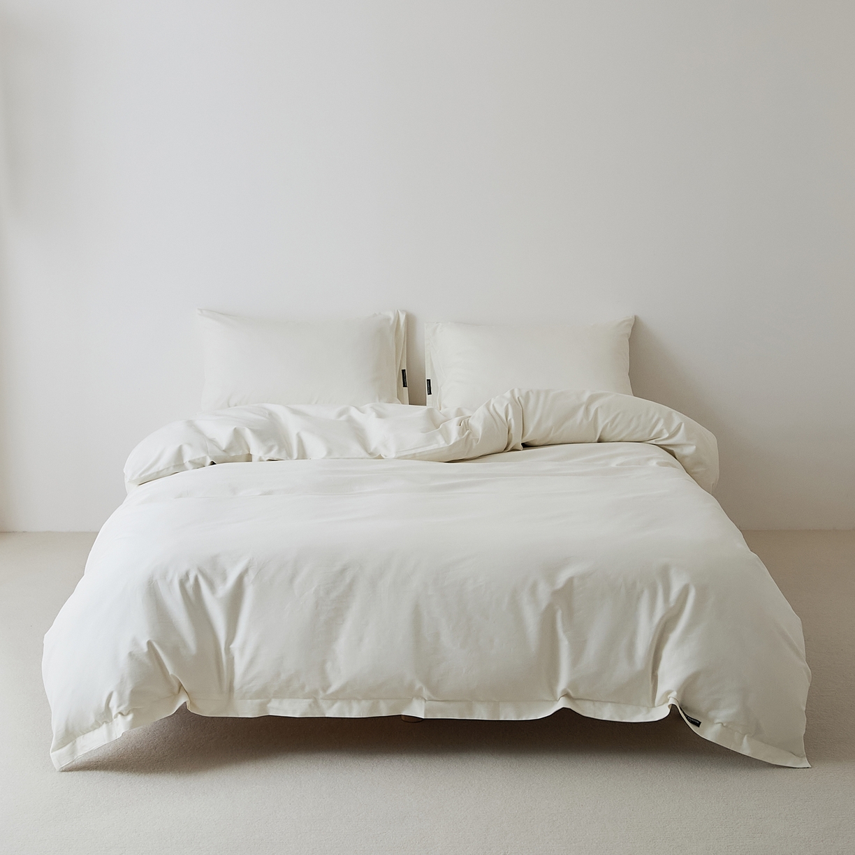 91家纺网 家纺一手货源 找家纺 EH家居 2025新款全棉磨毛纯色单被套-云栖系列 云栖-羽白