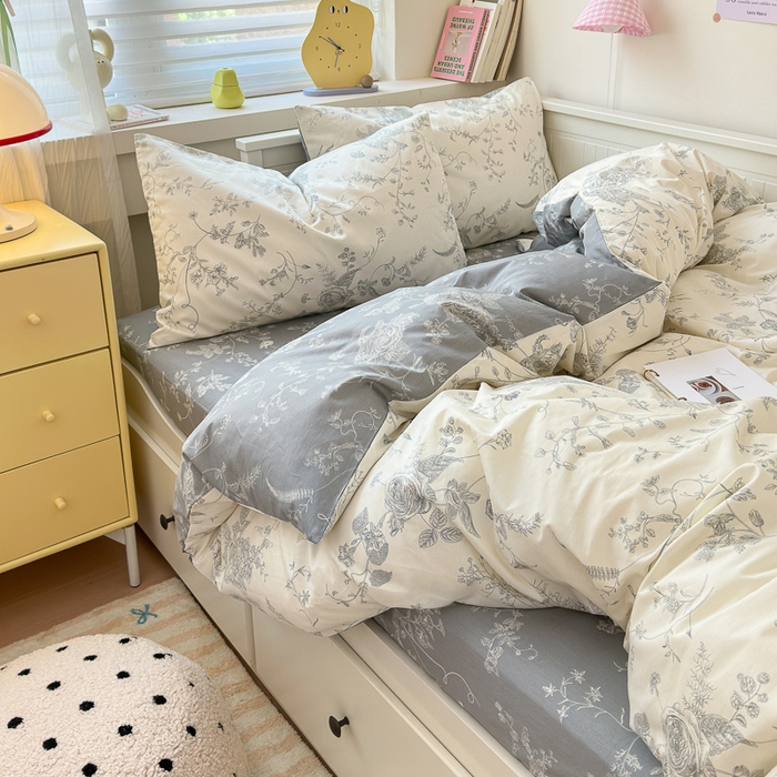 91家纺网 家纺一手货源 找家纺 小叮当家纺仓储工厂店 2025新款13372碎花全棉纯棉四件套 椿野