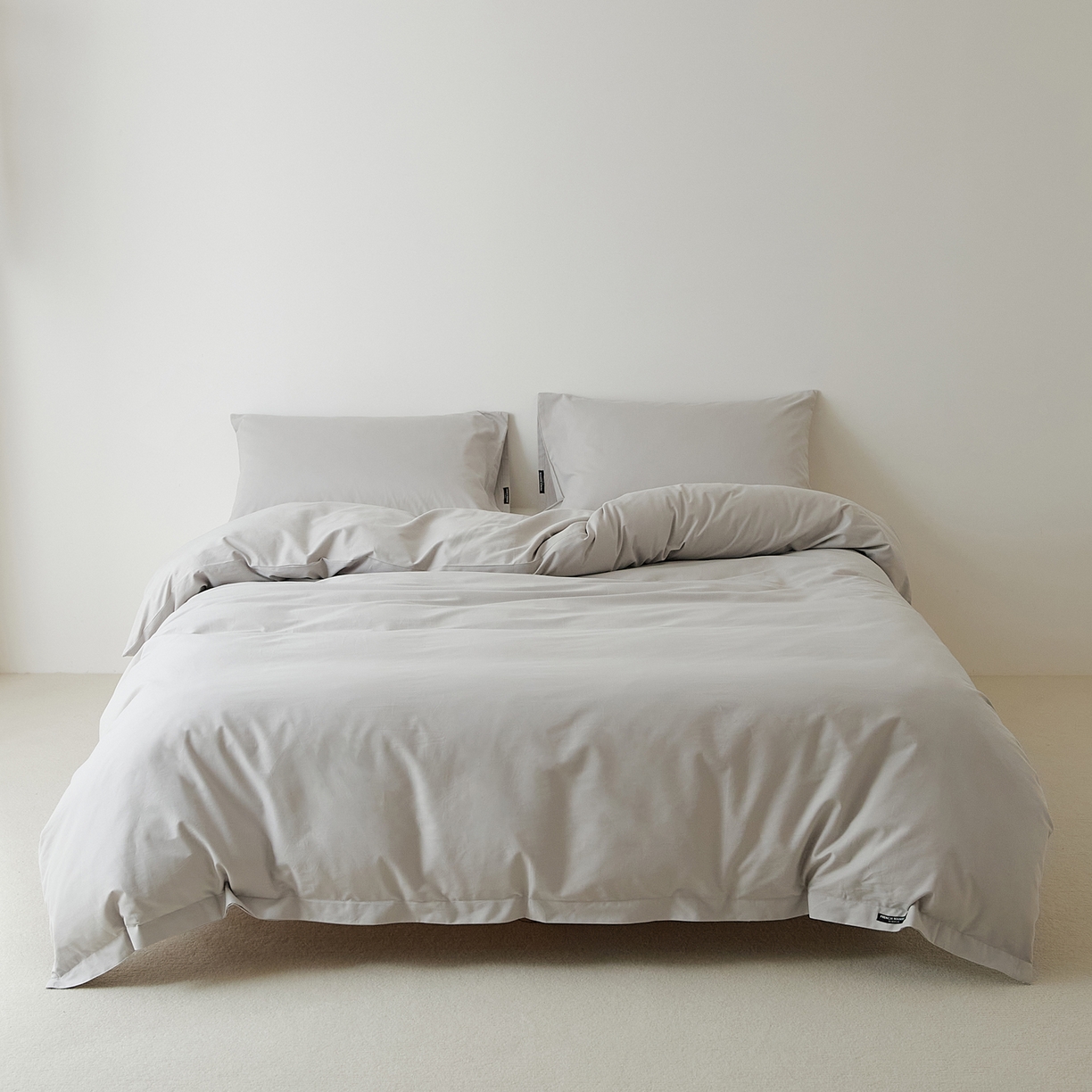 91家纺网 家纺一手货源 找家纺 EH家居 2025新款全棉磨毛纯色单被套-云栖系列 云栖-云灰色