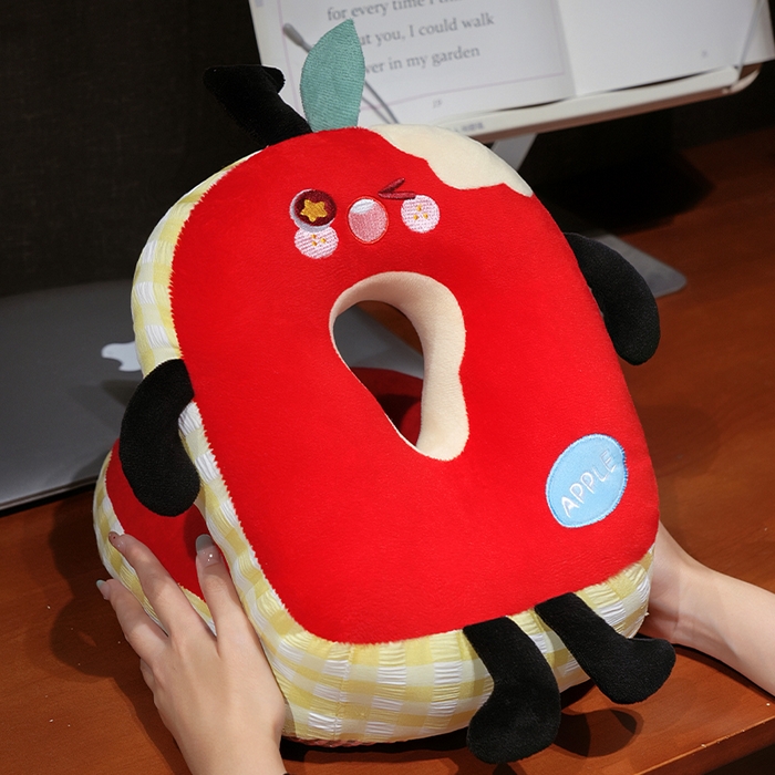 91家纺网 家纺一手货源 找家纺 仟亿莱 2025新款亲肤舒适大眼红苹果双面午睡枕枕头枕芯 组合图仅供参考不可下单