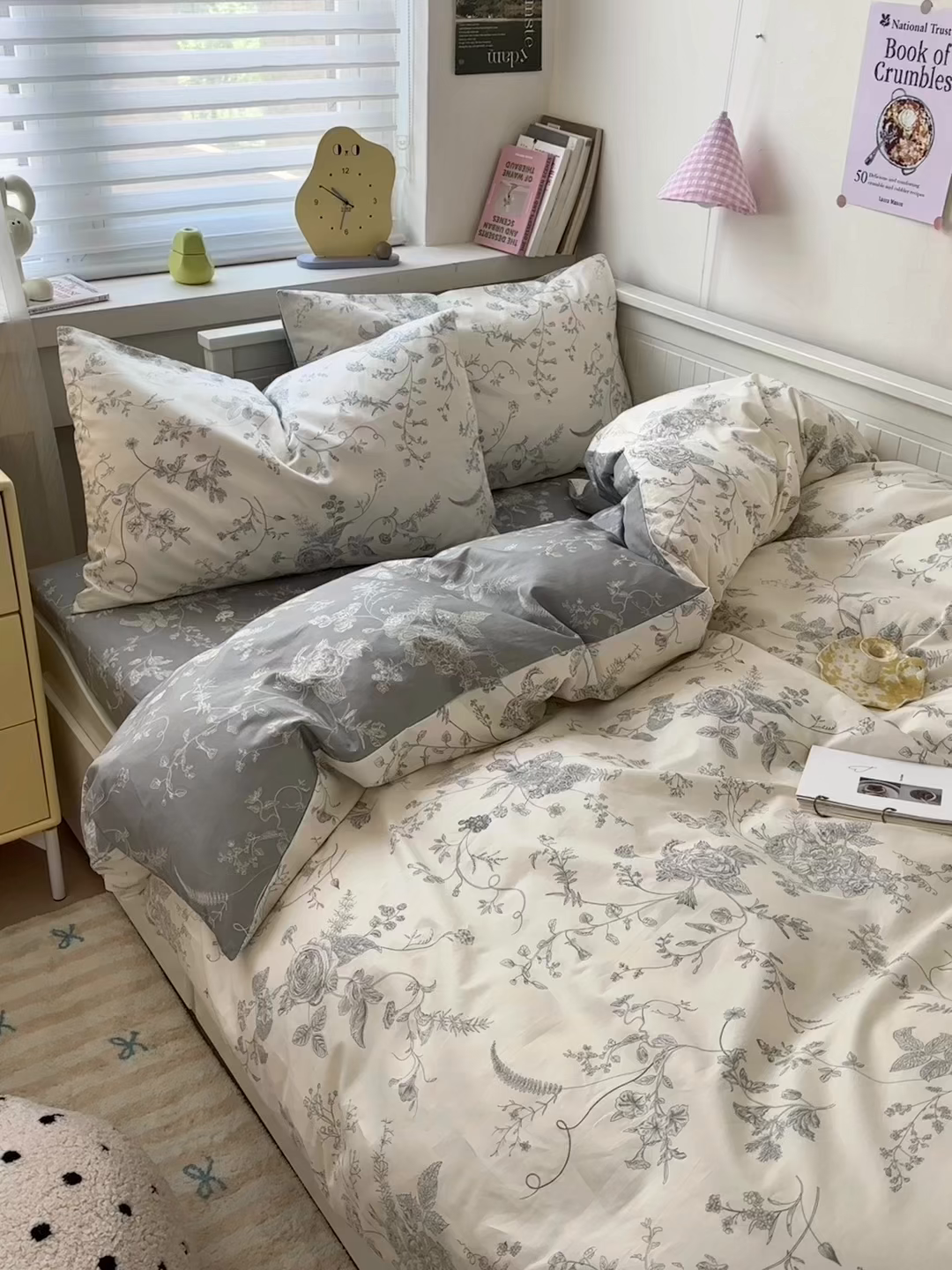 91家纺网 家纺一手货源 找家纺 小叮当家纺仓储工厂店 2025新款13372碎花全棉纯棉四件套 椿野