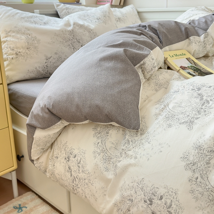 91家纺网 家纺一手货源 找家纺 小叮当家纺仓储工厂店 2025新款13372碎花全棉纯棉四件套 森之境