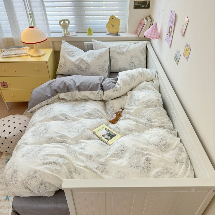 91家纺网 家纺一手货源 找家纺 小叮当家纺仓储工厂店 2025新款13372碎花全棉纯棉四件套 森之境