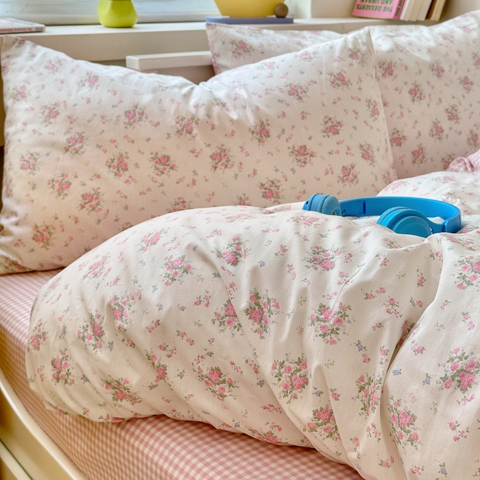 91家纺网 家纺一手货源 找家纺 小叮当家纺仓储工厂店 2025新款13372碎花全棉纯棉四件套 晚风