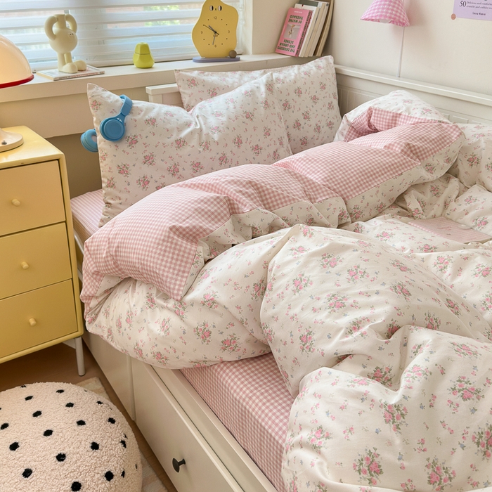 91家纺网 家纺一手货源 找家纺 小叮当家纺仓储工厂店 2025新款13372碎花全棉纯棉四件套 晚风